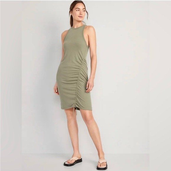 Old Navy Dresses & Skirts - Old Navy Active Ultralite Go Dry Racerback Rib-Knit Ruched Dress Size 2X